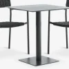 KAPPRUET + TRILLEVALLENKAPPRUET L65 table + 2 TRILLEVALLEN chaises noir