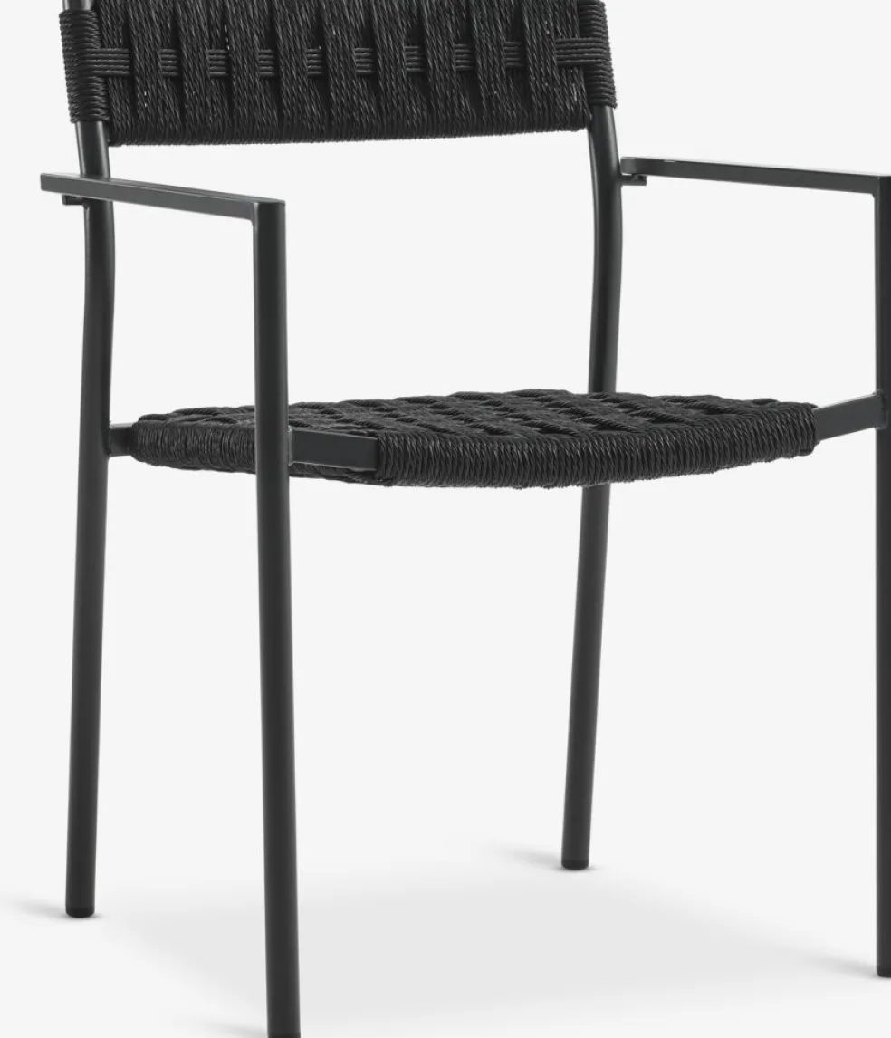 KAPPRUET + TRILLEVALLENKAPPRUET L65 table + 2 TRILLEVALLEN chaises noir