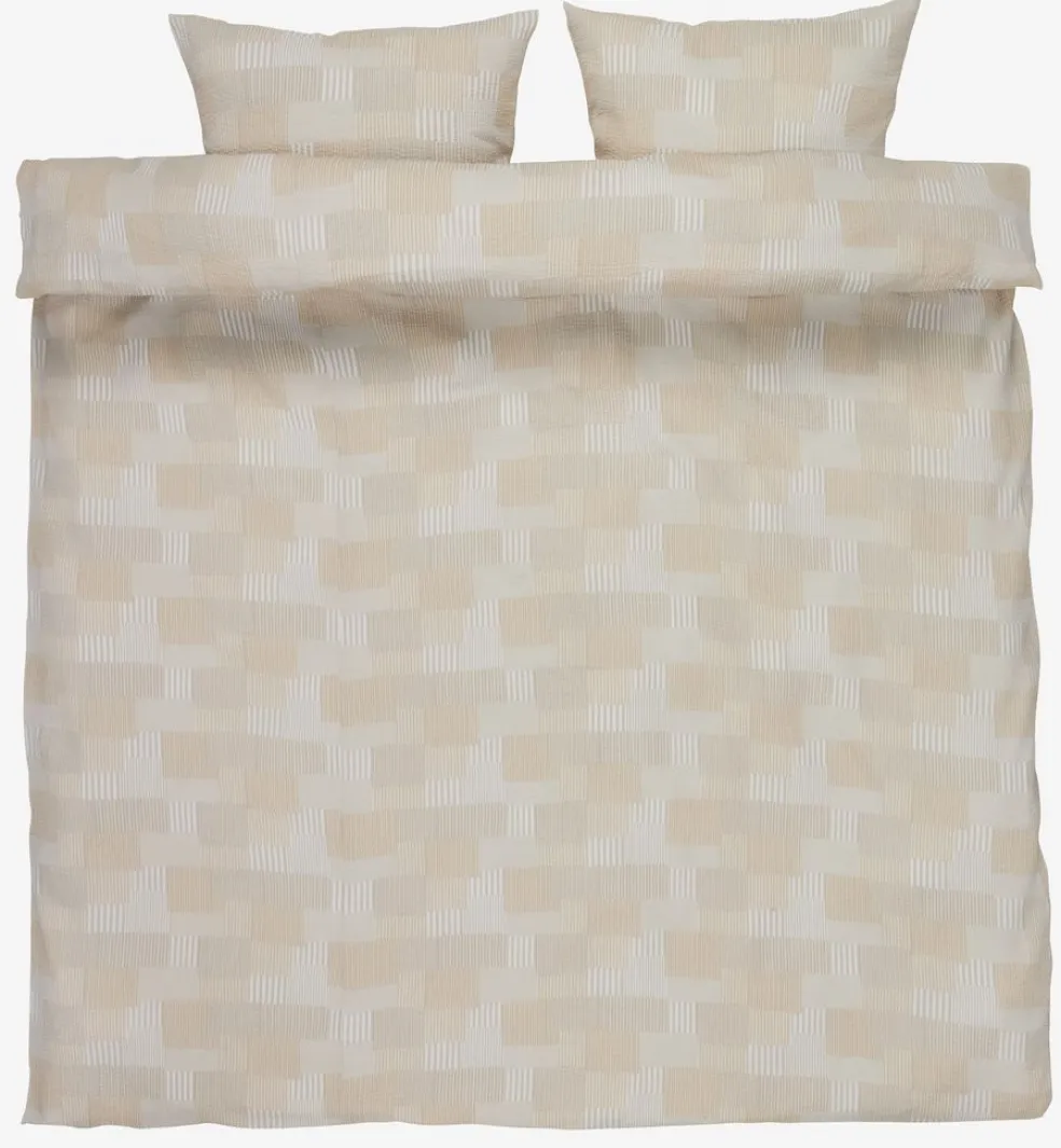 KARIPlusParure de lit Seersucker KARI 240x220 sable
