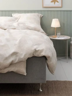 KARIPlusParure de lit Seersucker KARI 240x220 sable