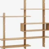 KARLEBYUnité murale KARLEBY 6 tablettes ajustables coloris chêne