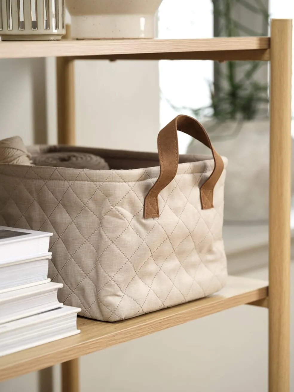 KENPanier KEN l23xL33xH18cm beige a/poignées
