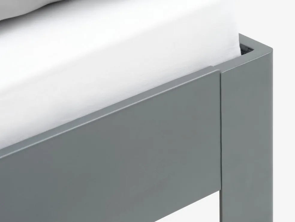 KILDENCadre de lit KILDEN 90x200 gris foncé