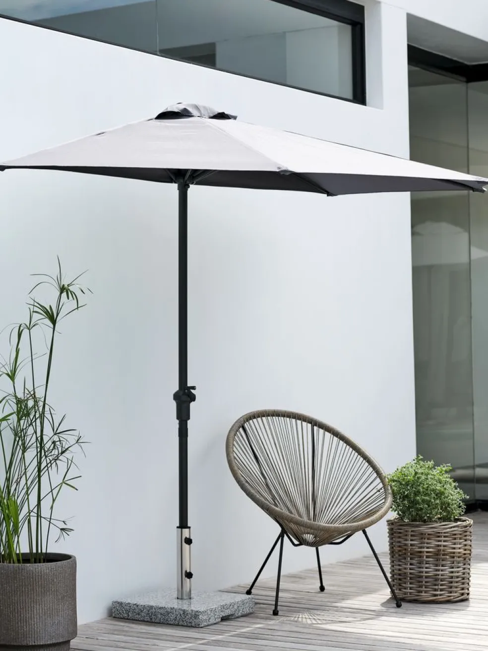 KOLDINGParasol de balcon KOLDING l270xL135 gris