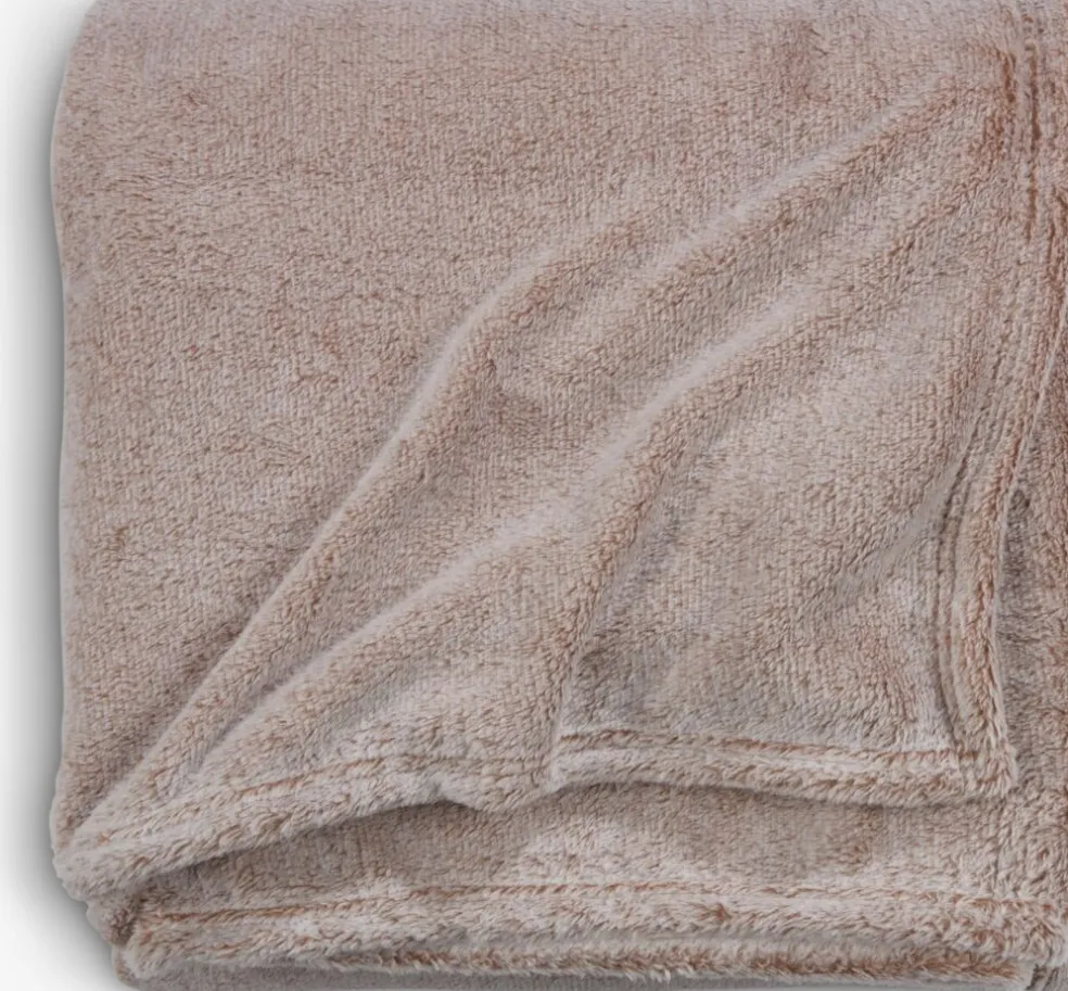 KRATTFIOLPlaid polaire KRATTFIOL 200x220 taupe