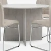 KRONDAL + HAMMELKRONDAL Ø110 table colo. travertin + 4 HAMMEL chaises beige
