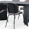 KRONDAL + TESTRUPKRONDAL L180 table marbre + 4 TESTRUP chaises sable c./noir