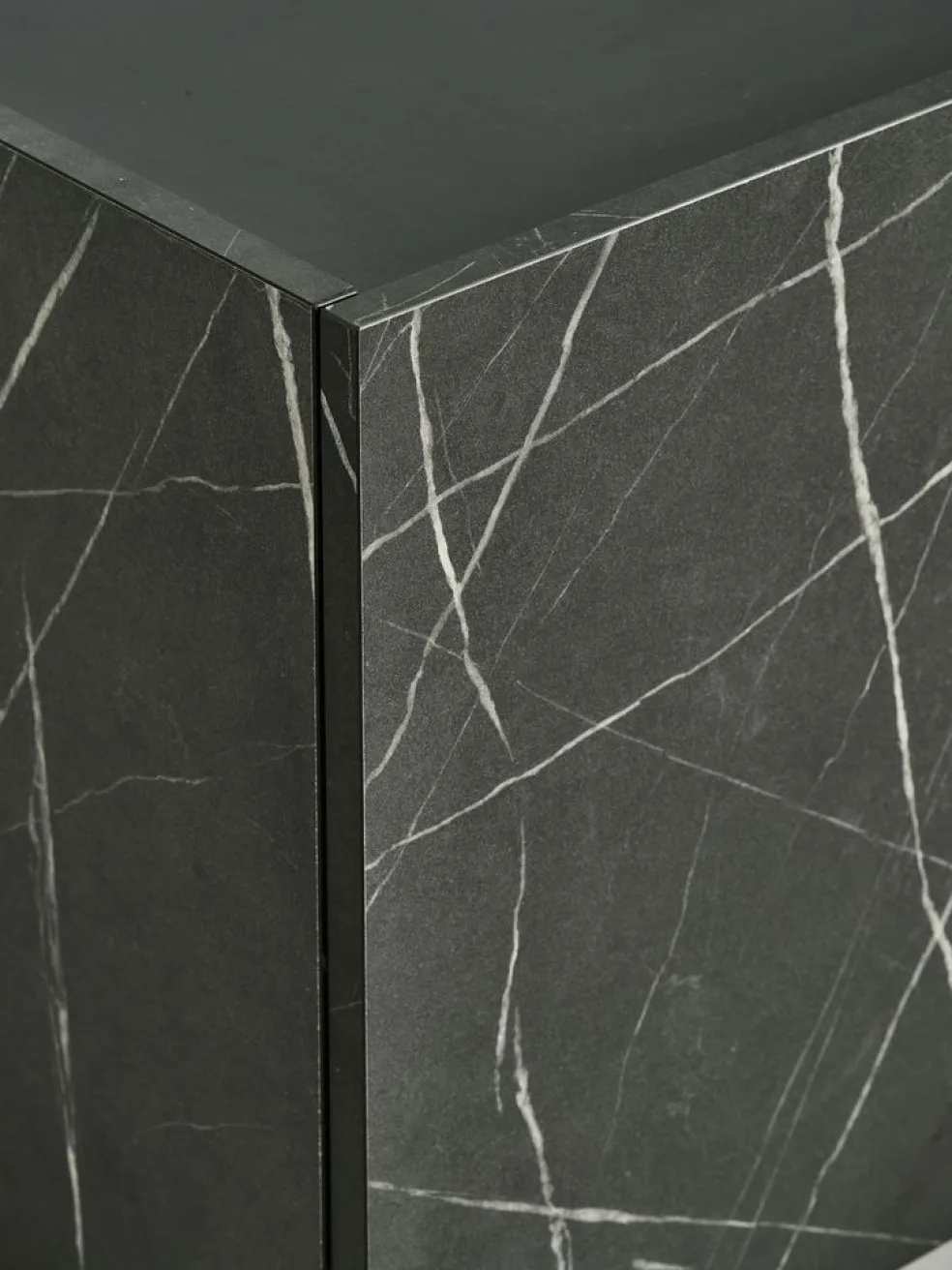 KRONDALMeuble TV KRONDAL 2 portes coloris marbre/noir