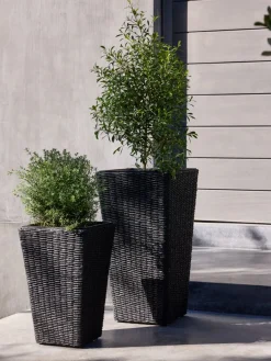 KUBBPanier pour plantes KUBB l30xL30xH50 noir