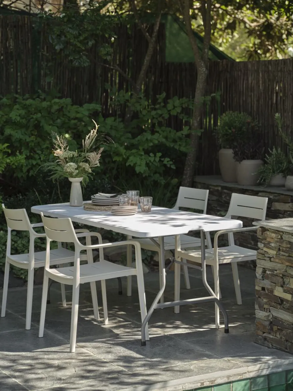KULESKOGTable pliante KULESKOG l75xL180 blanc