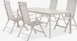 KUMLA + LOMMAKUMLA L200 table + 4 LOMMA chaises beige