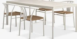 KUMLA + TAGMARKKUMLA L200 table + 4 TAGMARK chaises beige