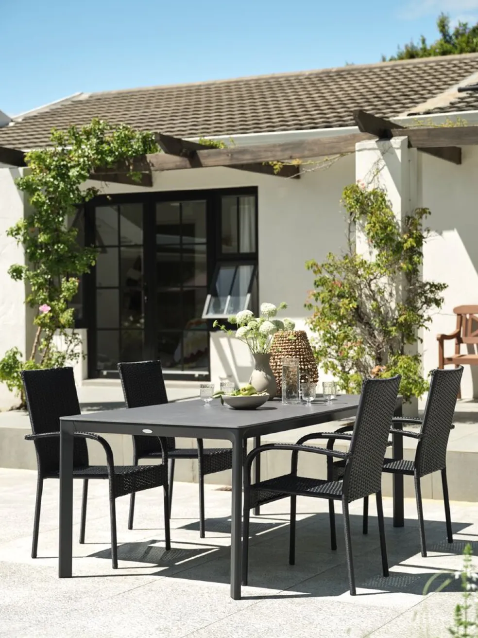 KUMLATable de jardin KUMLA l95xL200 gris