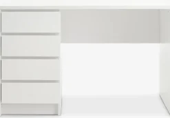 LIMFJORDENBureau LIMFJORDEN 60x120 4 tiroirs blanc