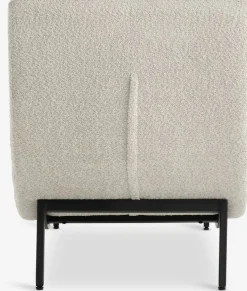 LINDELSEChaise longue d'intérieur LINDELSE tissu teddy beige/noir