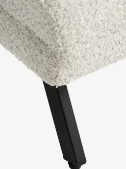 LINDELSEChaise longue d'intérieur LINDELSE tissu teddy beige/noir