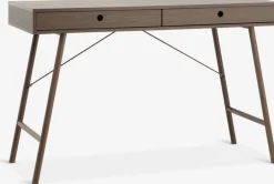 LINDVEDBureau LINDVED 48x120 2 tiroirs coloris chêne foncé