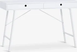 LINDVEDBureau LINDVED 48x120 2 tiroirs blanc