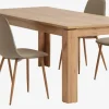 LINTRUP + BISTRUPLINTRUP L190/280 table colo. chêne + 4 BISTRUP chaises sable