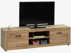 LINTRUPMeuble TV LINTRUP 2 portes coloris chêne naturel