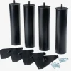 LOFJORDENPieds de lit Ø5xH23cm LOFJORDEN acier noir 4pcs/pqt