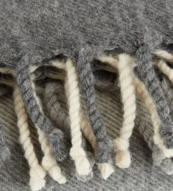 LUNDKARSEPlaid en laine LUNDKARSE 130x170 gris/beige