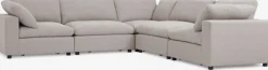 LYBYCanapé modulable LYBY 5 personnes angle tissu sable