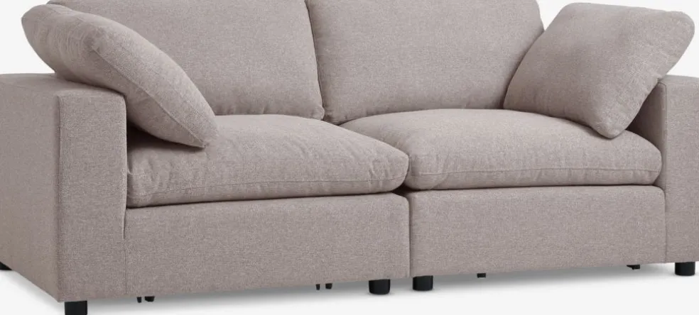 LYBYCanapé modulable LYBY 2 places tissu sable