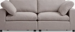 LYBYCanapé modulable LYBY 2 places tissu sable