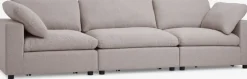 LYBYCanapé modulable LYBY 3 places tissu sable