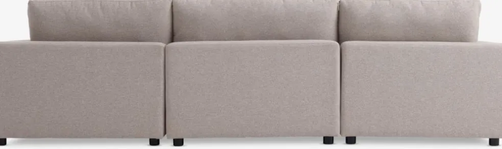 LYBYCanapé modulable LYBY 3 personnes méridienne tissu sable