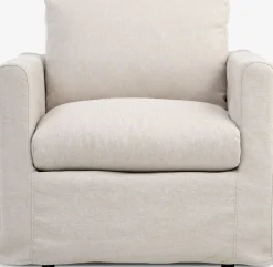LYNGAAFauteuil LYNGAA housse amovible tissu beige