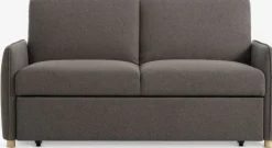 LYSTRUPCanapé convertible LYSTRUP 2 places tissu gris foncé
