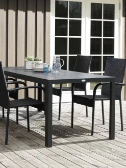 MADERUP + GUDHJEMMADERUP L205 table + 4 GUDHJEM chaises noir