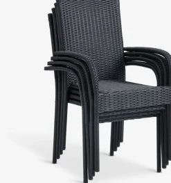 MADERUP + GUDHJEMMADERUP L205 table + 4 GUDHJEM chaises noir