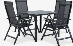 MADERUP + LOMMAMADERUP L90 table + 4 LOMMA chaises noir