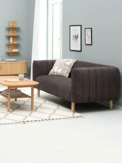 MAGLEBYCanapé MAGLEBY 3 places tissu brun foncé