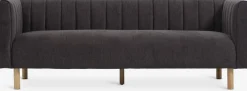 MAGLEBYCanapé MAGLEBY 3 places tissu brun foncé