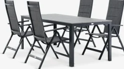 MARIELYST + MYSENMARIELYST L205 table + 4 MYSEN chaises gris