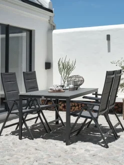 MARIELYST + MYSENMARIELYST L150 table + 4 MYSEN chaises gris