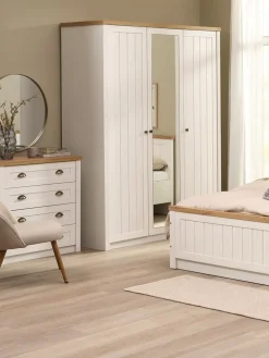 MARKSKELArmoire MARKSKEL 162x210 blanc/coloris chêne naturel