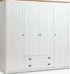 MARKSKELArmoire MARKSKEL 212x210 blanc/ coloris chêne naturel