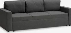MARSLEVCanapé convertible MARSLEV 3 places tissu gris foncé