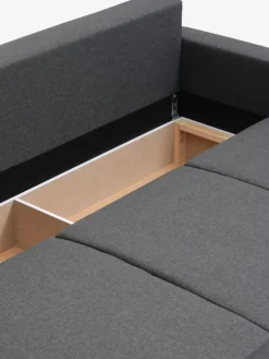 MARSLEVCanapé convertible MARSLEV 3 places tissu gris foncé