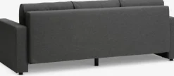 MARSLEVCanapé convertible MARSLEV 3 places tissu gris foncé