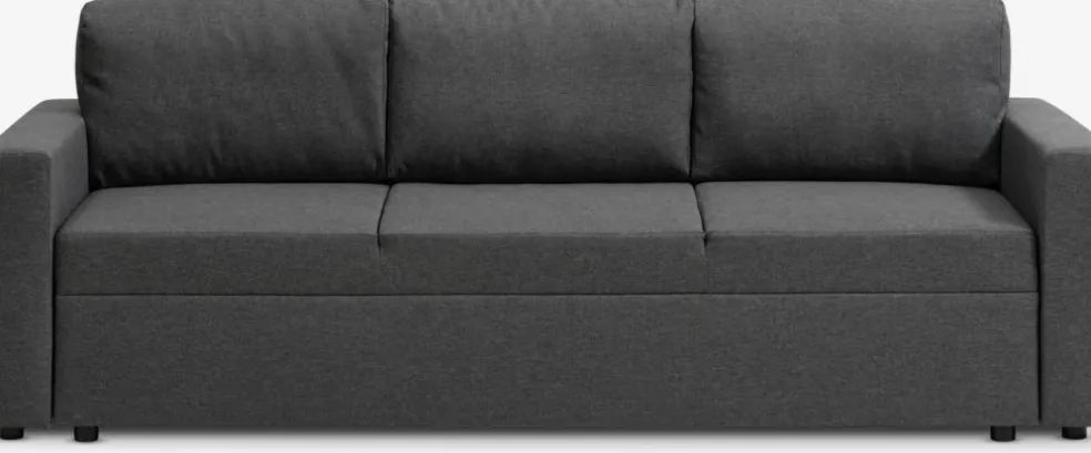 MARSLEVCanapé convertible MARSLEV 3 places tissu gris foncé