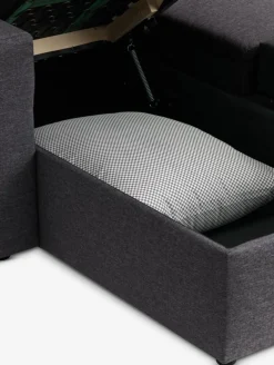 MARSLEVCanapé d'angle convertible MARSLEV gris foncé