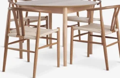 MARSTRAND + GUDERUPMARSTRAND Ø110 table coloris chêne + 4 GUDERUP chaises chêne