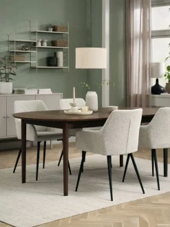 MARSTRAND + PURHUSMARSTRAND L200/280 table ch. f. + 4 PURHUS blanc cassé