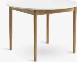 MARSTRANDTable MARSTRAND Ø110/110x200 blanc/naturel